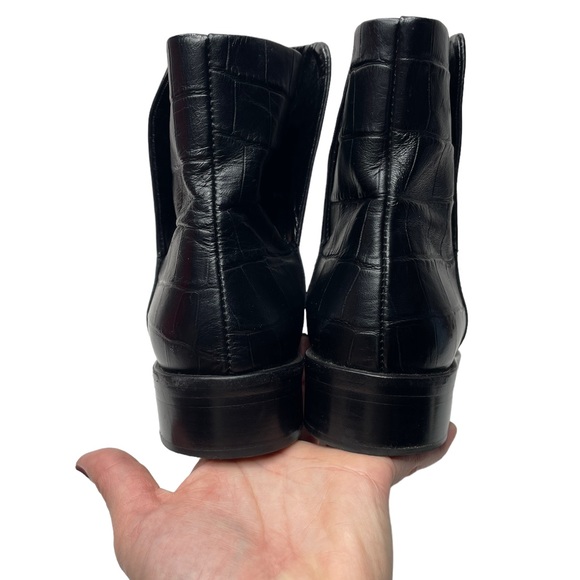 Jenni Kayne | Slip-on Boot in Black Croc-Embossed Leather 38.5 - Picture 10 of 11